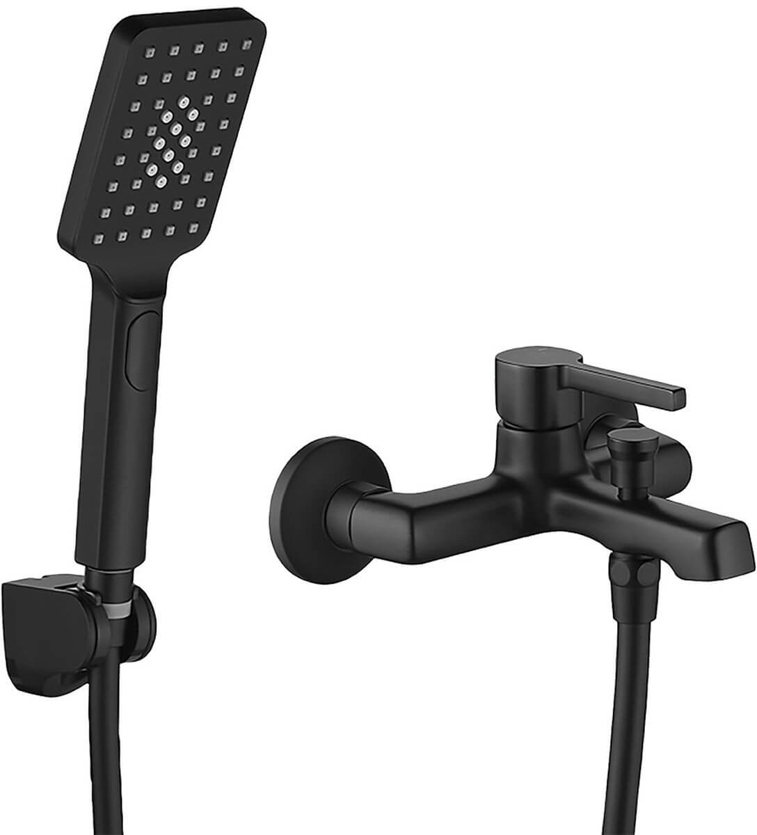 Laveo Alita grifo de bañera y ducha a pared negro BVA_711D