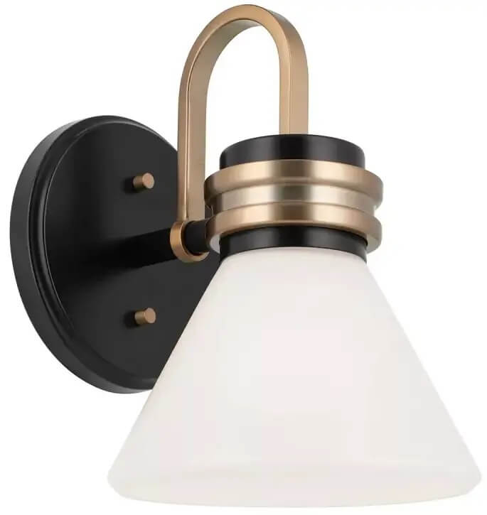 Elstead Lighting Farum lámpara de pared 1x3 W blanco-negro-marrón KL-FARUM1-BK-CPZ