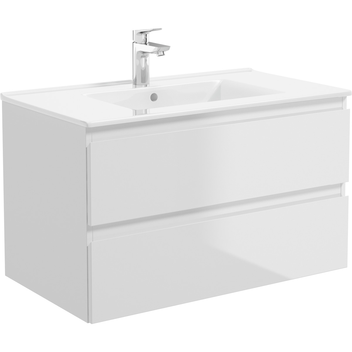 Oltens Vernal lavabo 81x46 cm rectangular para mueble blanco brillante 41706000