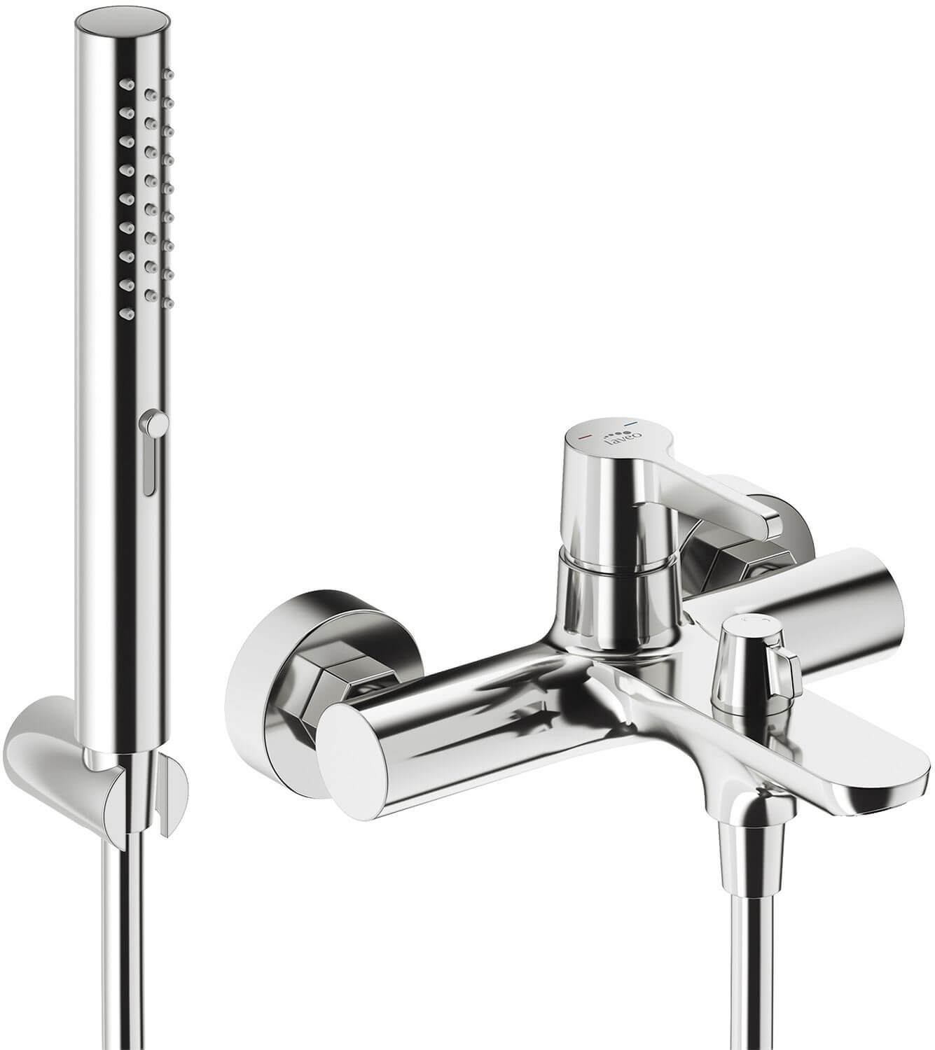 Laveo Cone grifo de bañera y ducha a pared cromo BVC_011D