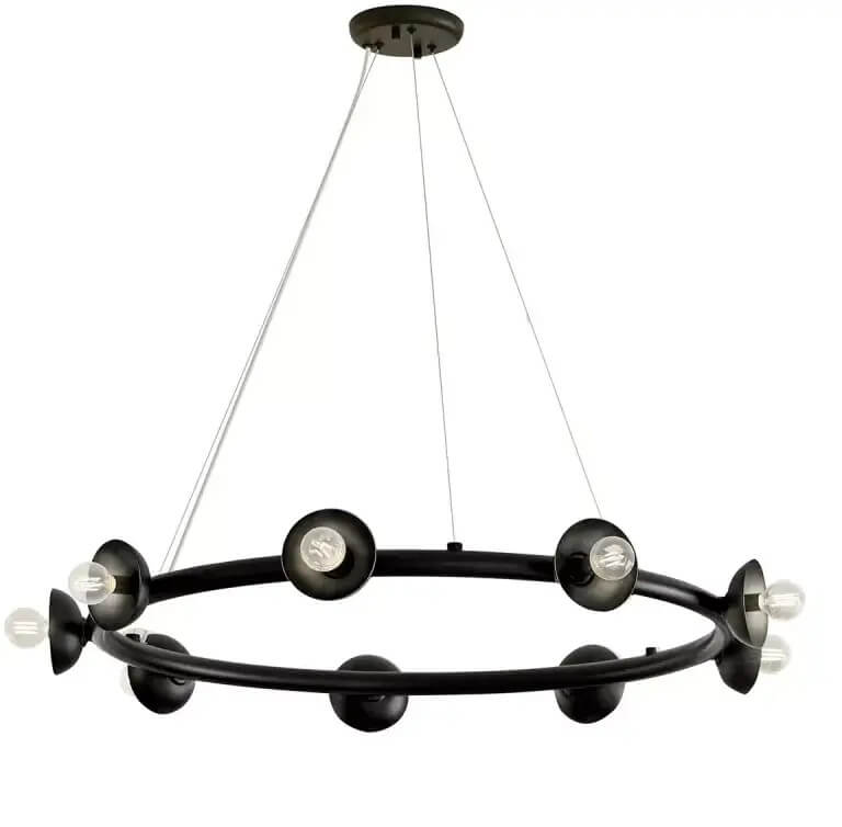 Elstead Lighting Palta lámpara colgante x40 W negro KL-PALTA9-BK