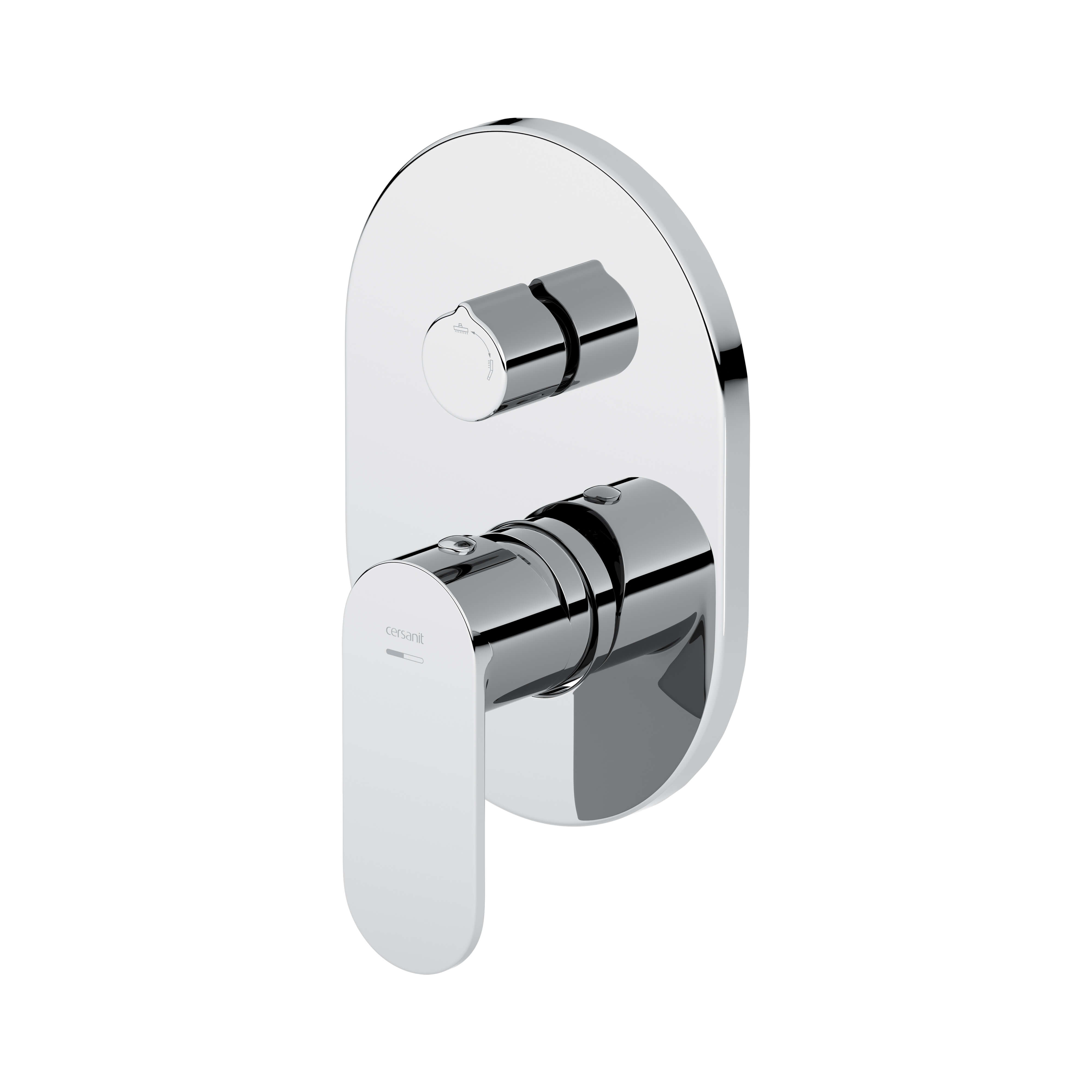 Cersanit Luna grifo de bañera y ducha empotrado cromo S1057-019