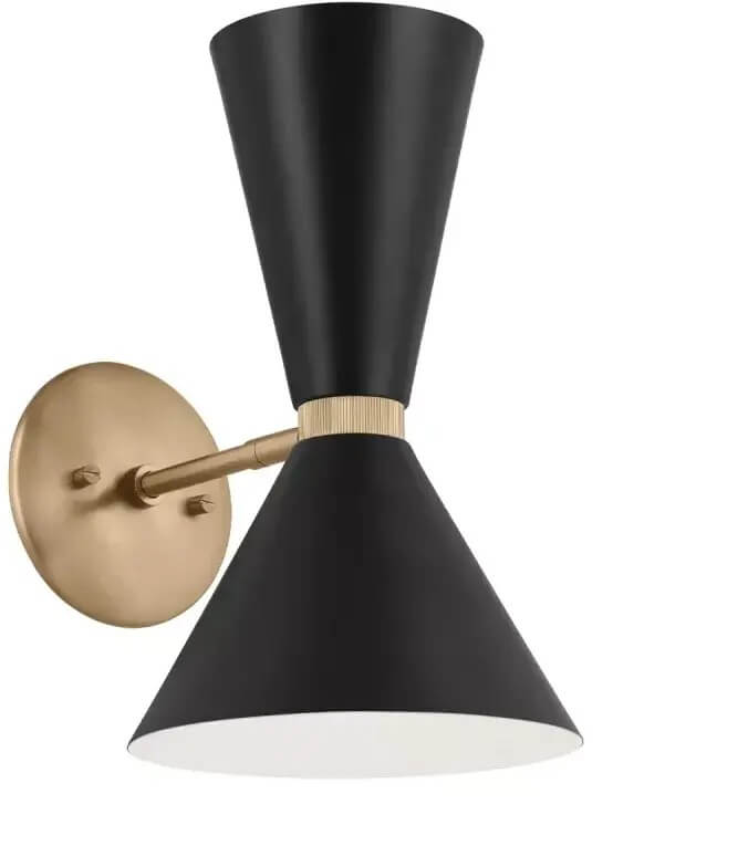 Elstead Lighting Phix lámpara de pared 2x40 W negro-marrón KL-PHIX-1W-CBB