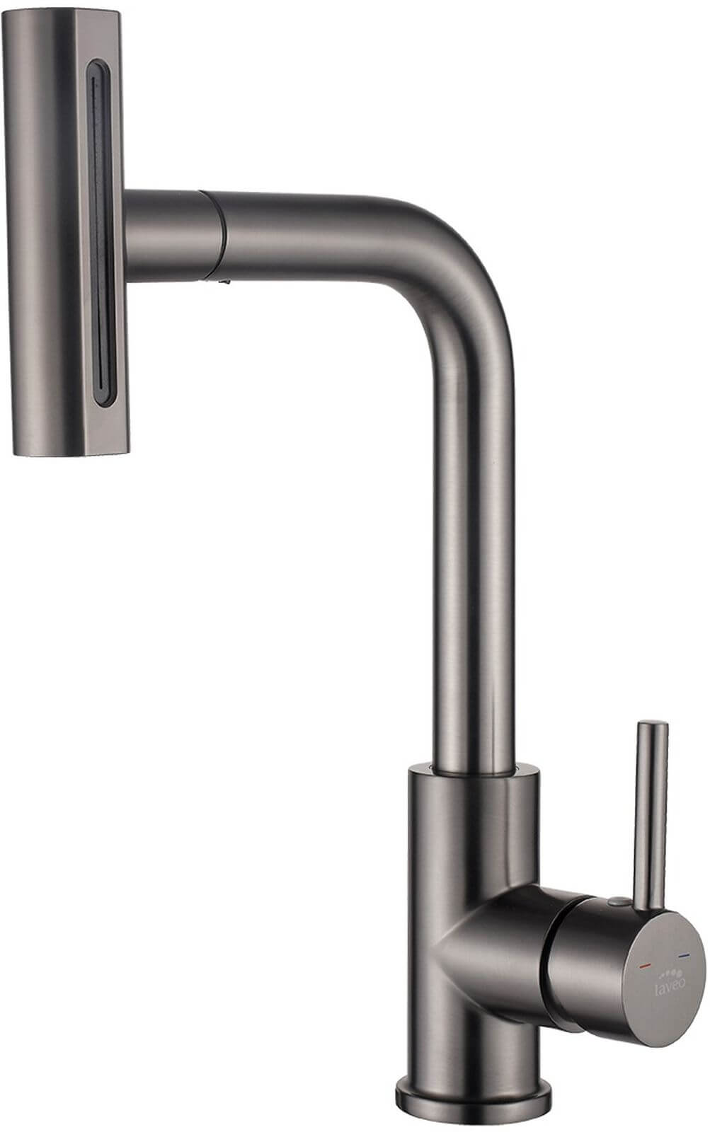 Laveo Rotaro grifo de cocina de pie grafito/gris BLR_969D