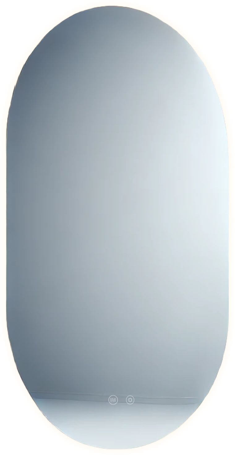 MaxLight Mirror espejo 60x100 cm oval con iluminación blanco W0388