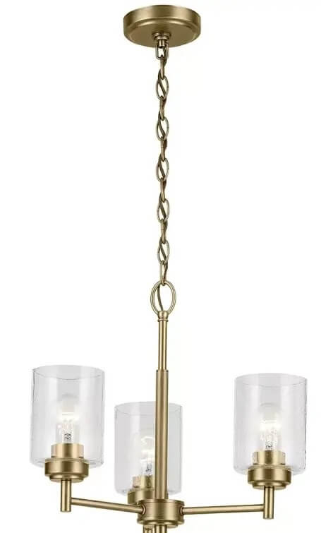 Elstead Lighting Winslow lámpara colgante 3x60 W latón-transparente KL-WINSLOW3-NBR