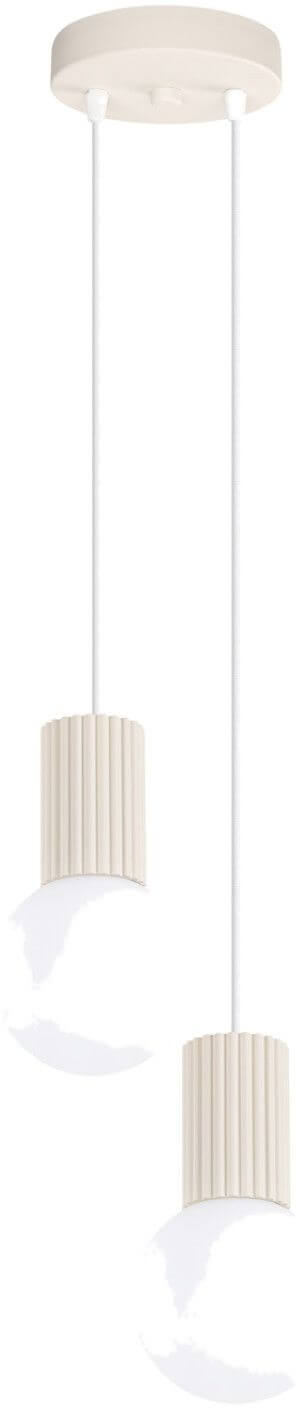 Sollux Lighting Halo lámpara colgante 2x8 W beige SL.1973