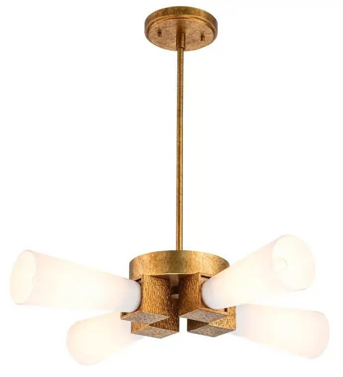 Elstead Lighting Kristy lámpara colgante 4x40 W oro-ópalo KRISTY-4P-DG-OPAL