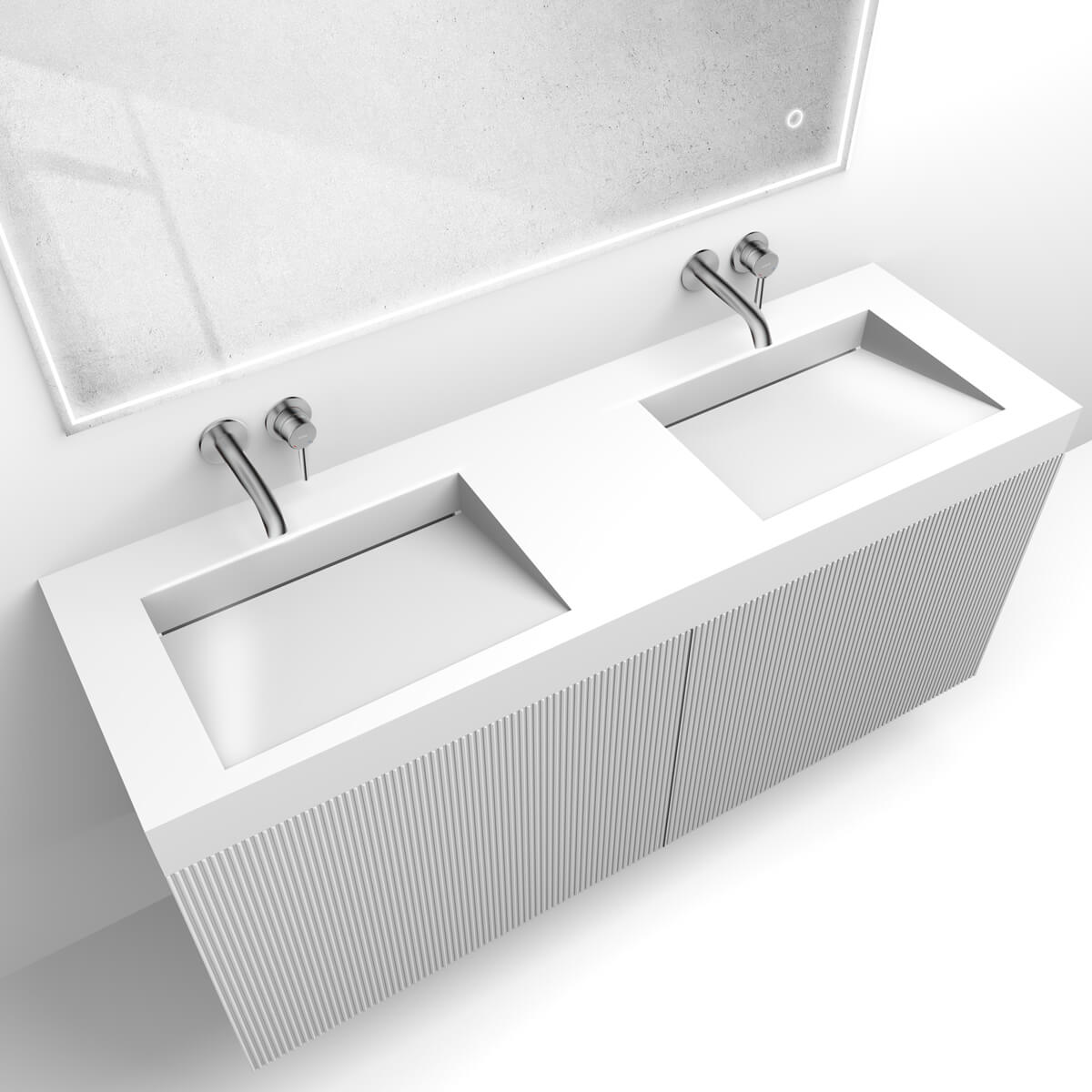Conjunto lavabo Oltens Stila 40005000, armario Oltens Lun Rila 60039000