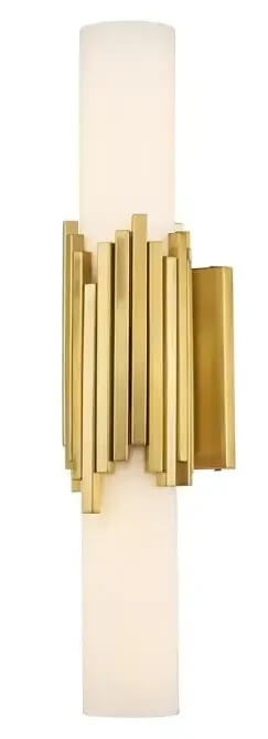 Elstead Lighting Marvele lámpara de pared 2x4 W latón-ópalo MARVELE-2WB-AB-OPAL