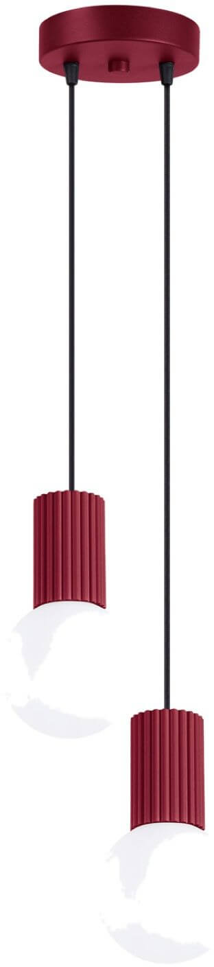 Sollux Lighting Halo lámpara colgante 2x8 W burdeos SL.1979