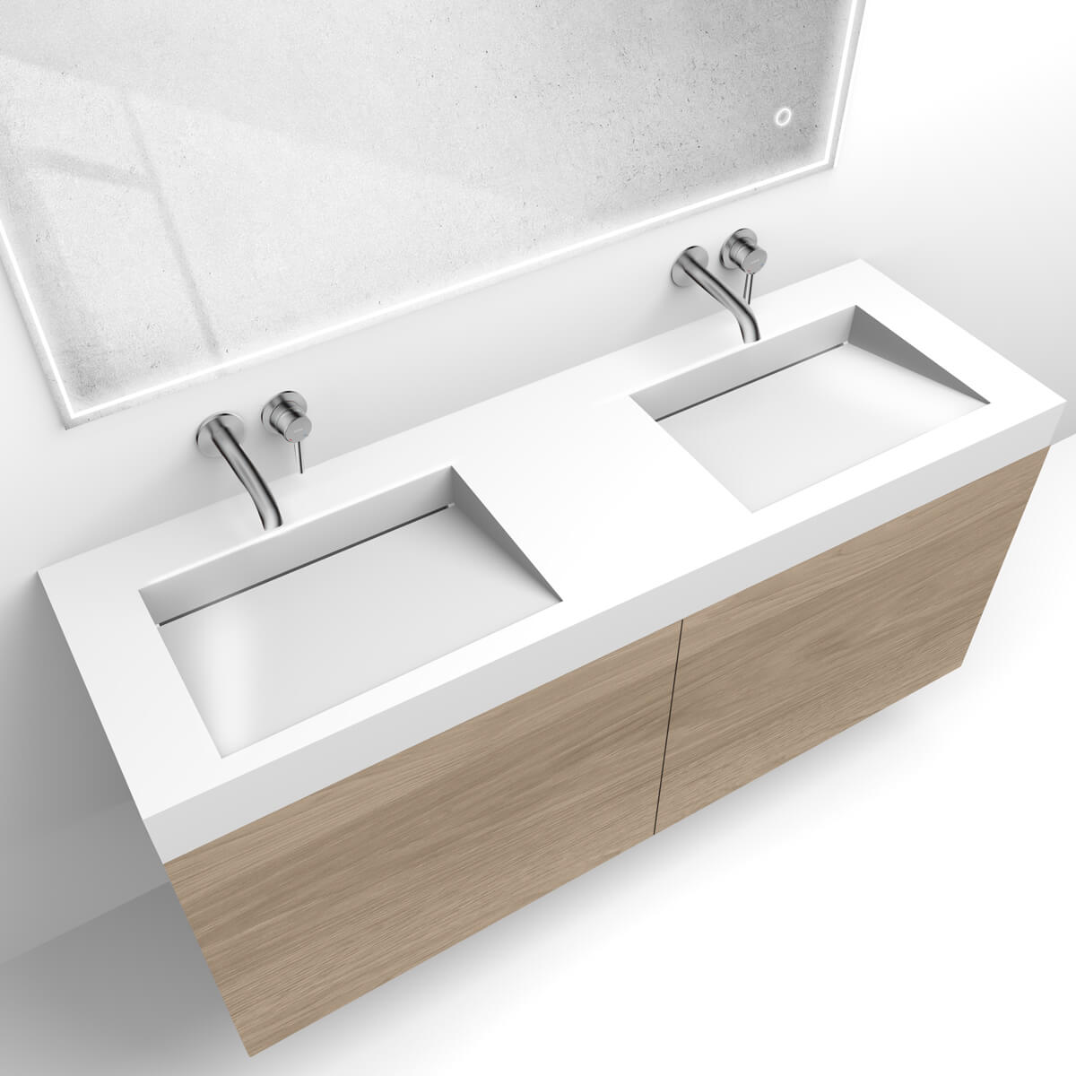 Conjunto lavabo Oltens Stila 40005000, armario Oltens Lun 60040060