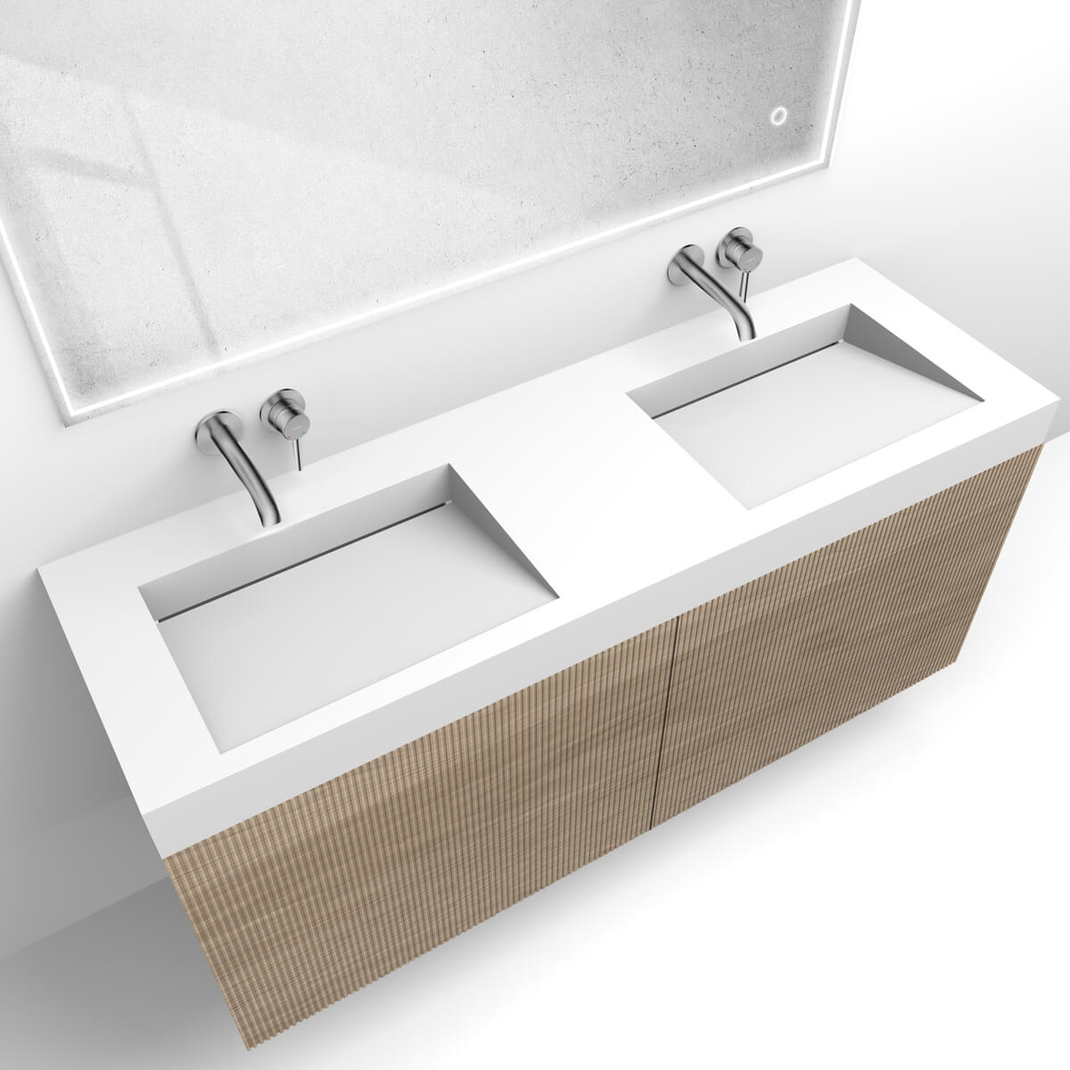 Conjunto lavabo Oltens Stila 40005900, armario Oltens Lun Rila 60039060