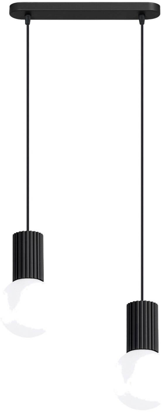 Sollux Lighting Halo lámpara de techo 2x8 W negro SL.1982