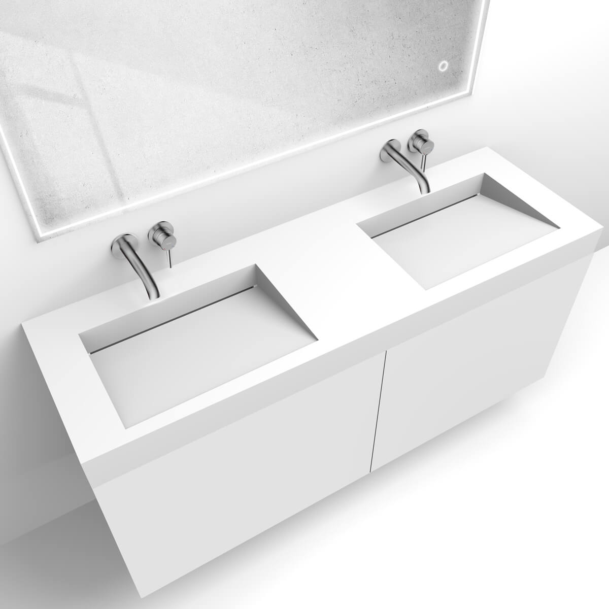 Conjunto lavabo Oltens Stila 40005900, armario Oltens Lun 60040000