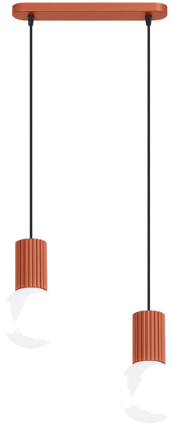 Sollux Lighting Halo lámpara colgante 2x8 W rojo SL.1985