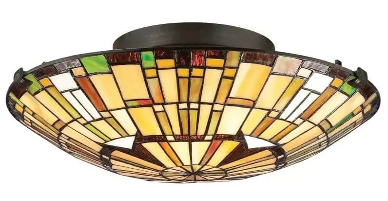 Elstead Lighting Reed lámpara de techo 2x60 W multicolor QZ-REED-F-VB