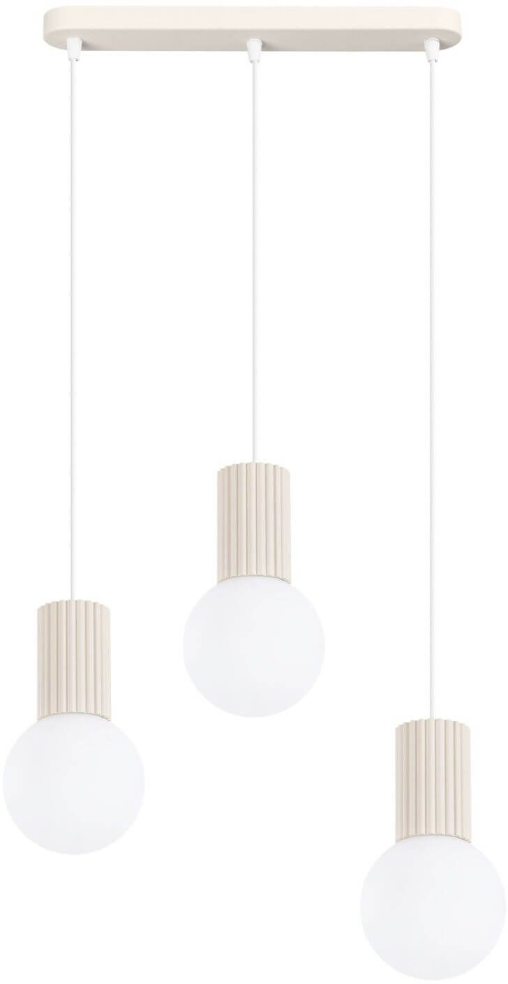 Sollux Lighting Halo lámpara colgante 3x8 W beige SL.1993