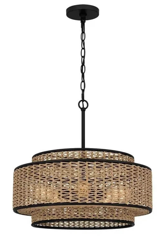 Elstead Lighting Teton lámpara colgante 1x60 W negro-marrón QZ-TETON-5P-MBK