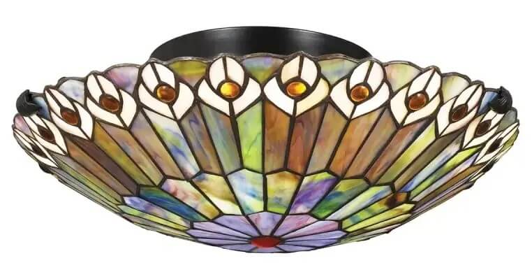 Elstead Lighting Watkins lámpara de techo 2x60 W multicolor QZ-WATKINS-F-VB