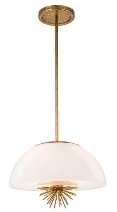 Elstead Lighting Staring lámpara colgante 3x40 W transparente-oro STARING-3P-DG-OPAL