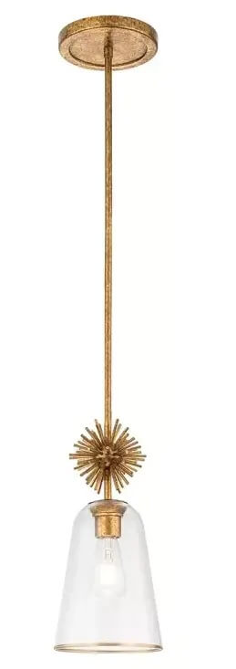 Elstead Lighting Staring lámpara colgante 1x40 W transparente-oro STARING-MP-DG-CLEAR