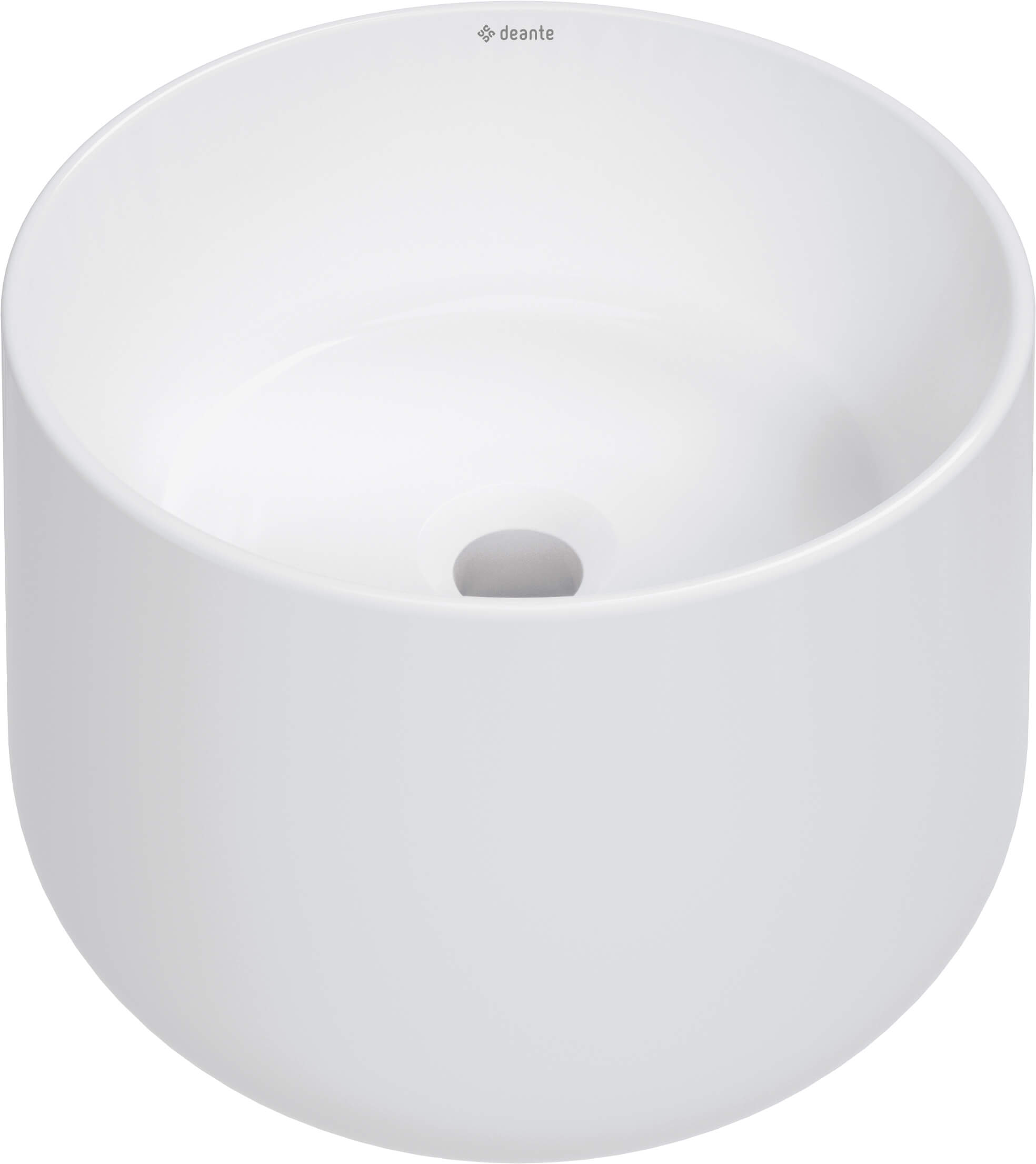 Deante Arnika lavabo 37.5x37.5 cm circular sobre encimera blanco mate CGN_AU32
