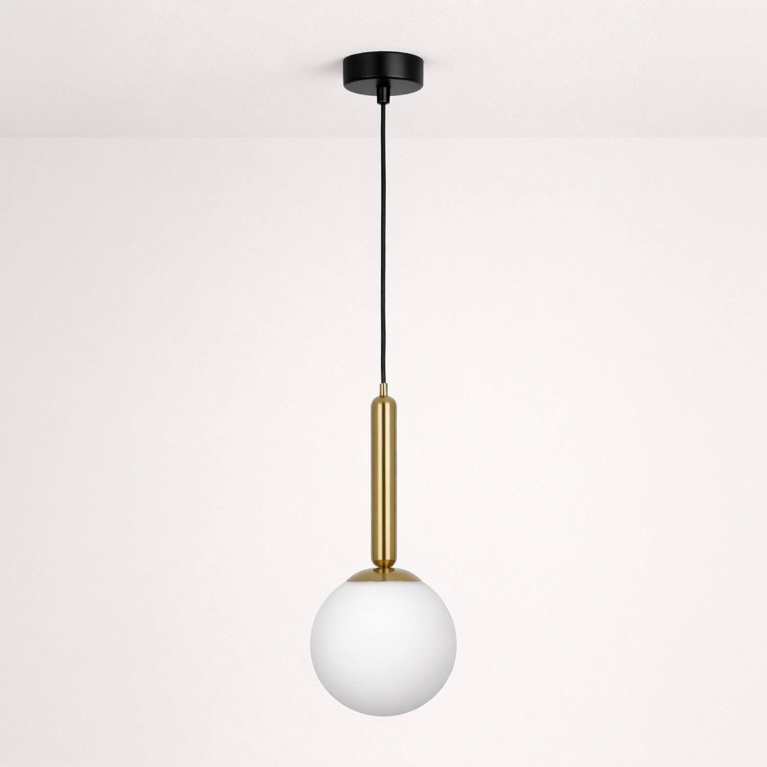 Kaja Toki lámpara colgante 1x10 W blanco-negro-pátina K-5860