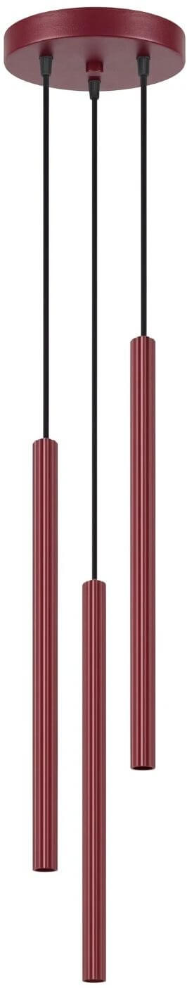 Sollux Lighting Arche lámpara colgante 3x8 W burdeos SL.2044