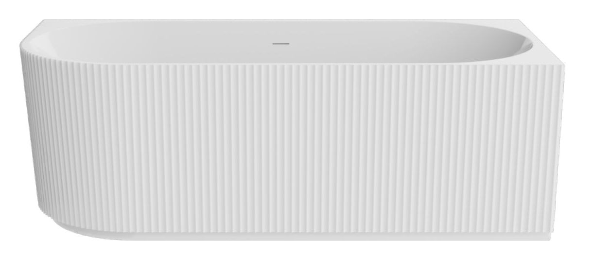 Besco Denaya bañera de pared 150x75 cm oval blanco #WAS-150-DPC