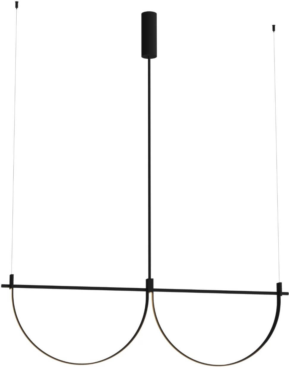 MaxLight Victoria lámpara colgante 2x40 W negro P0688