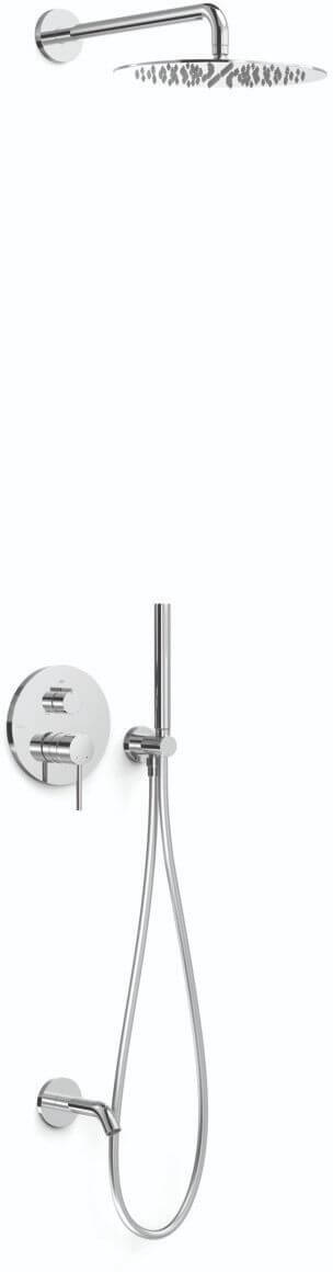 Tres Exclusive conjunto bañera/ducha empotrado con rociador con efecto lluvia cromo 26237302