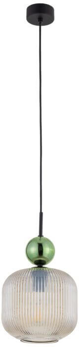 TK Lighting Sophia Green Cognac lámpara colgante 1x15 W negro-verde 11372
