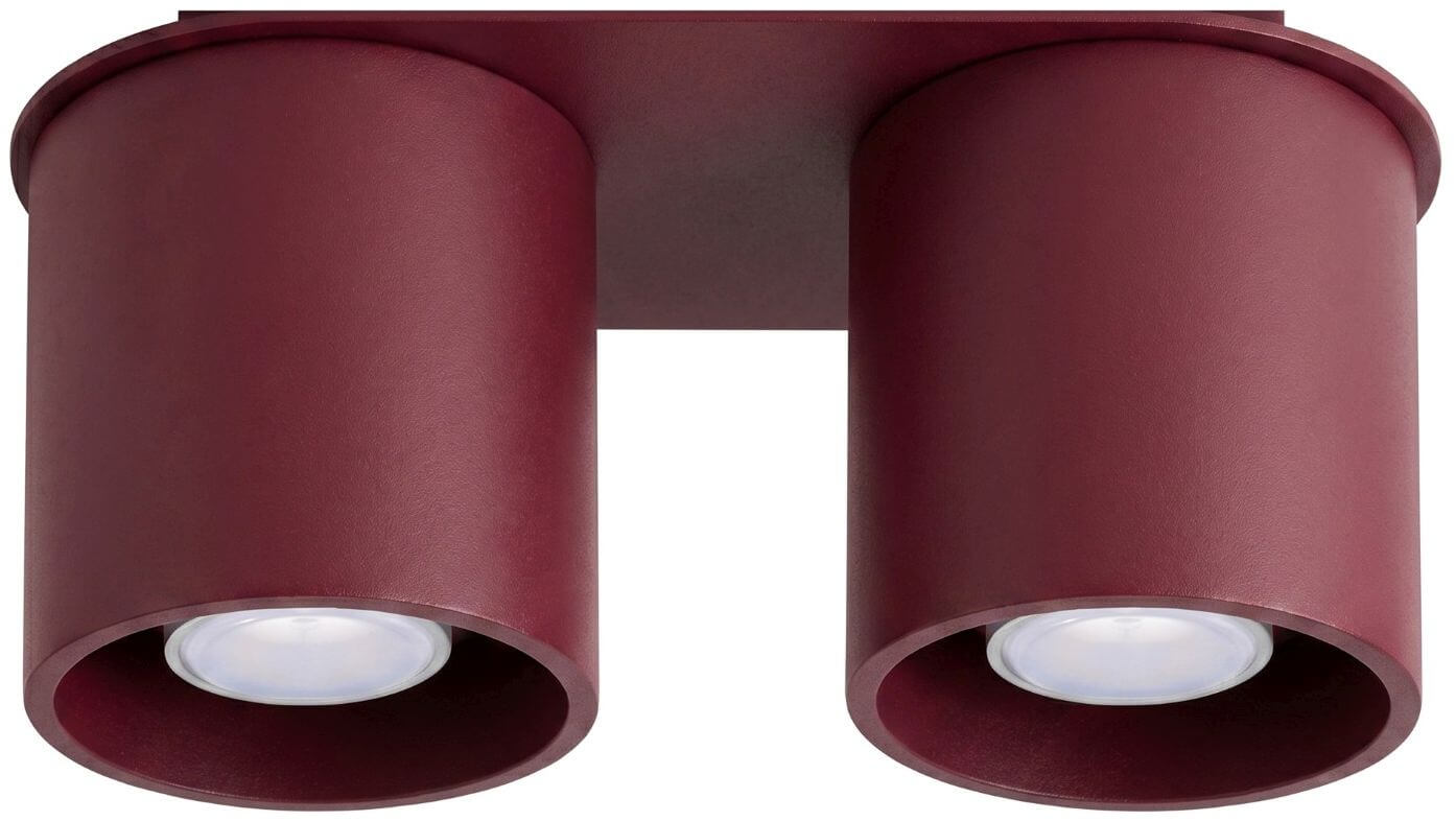Sollux Lighting Orbis lámpara de techo 2x10 W burdeos SL.2097