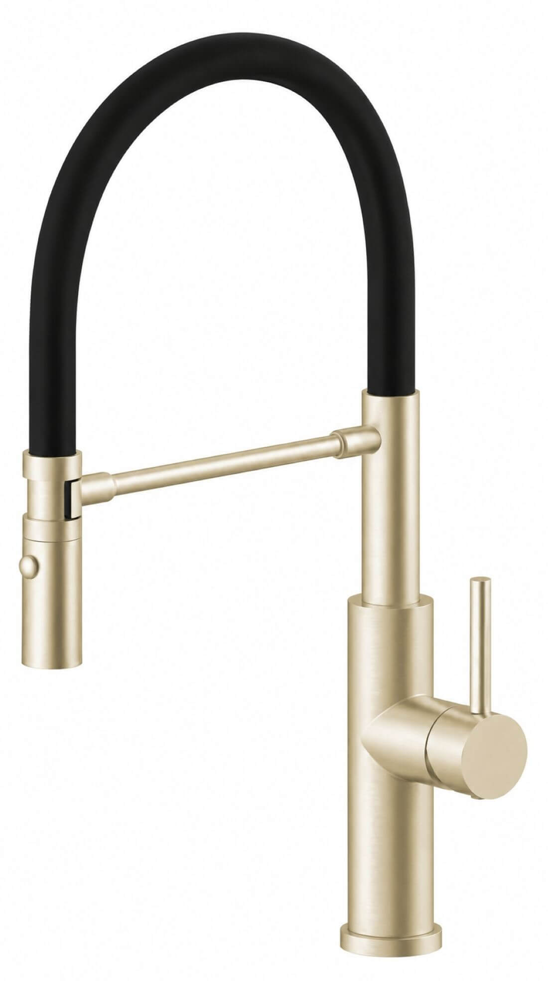 Ruvetti Miku grifo de cocina de pie negro-oro/oro arcaico 1012PVD-CHBC