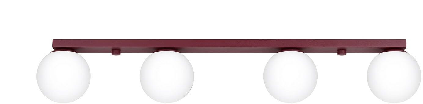 Sollux Lighting lámpara de techo 4x8 W burdeos SL.2253
