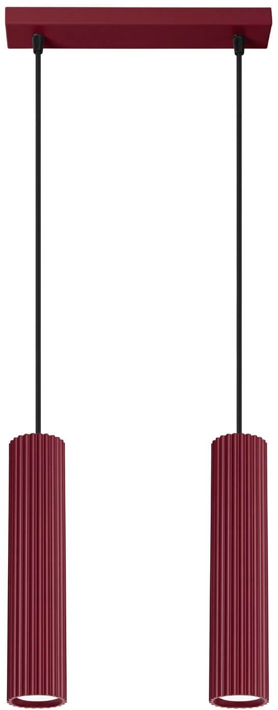 Sollux Lighting Karbon lámpara colgante 2x10 W burdeos SL.2301