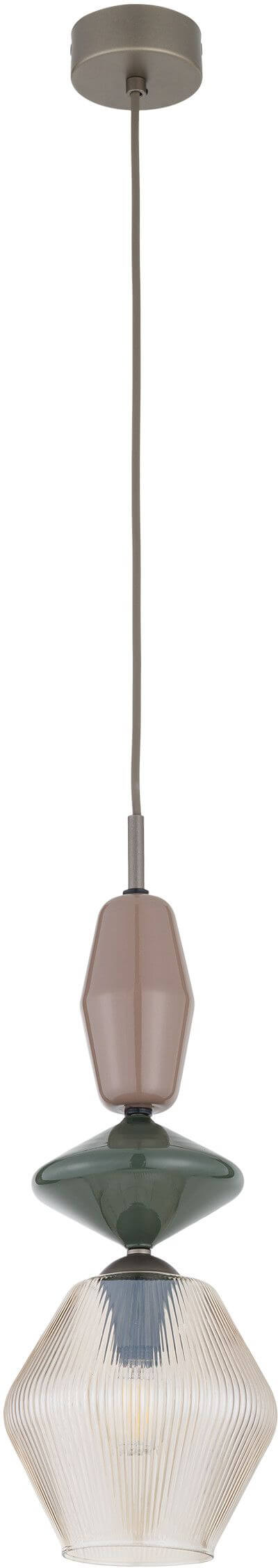 TK Lighting Zen New Brown lámpara colgante 1x10 W marrón-beige 11865