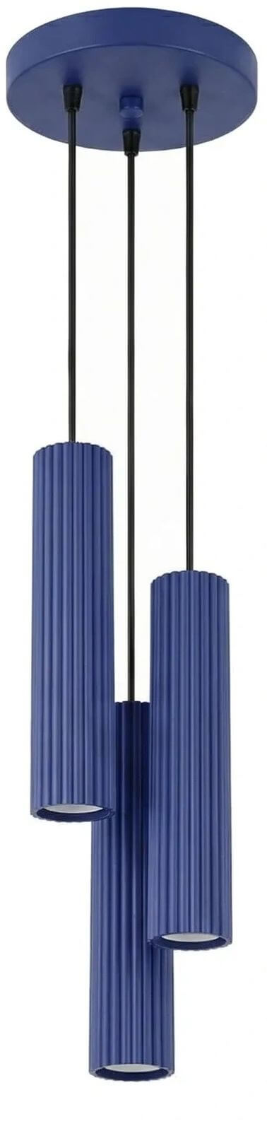 Sollux Lighting Karbon lámpara colgante 3x10 W azul SL.2314