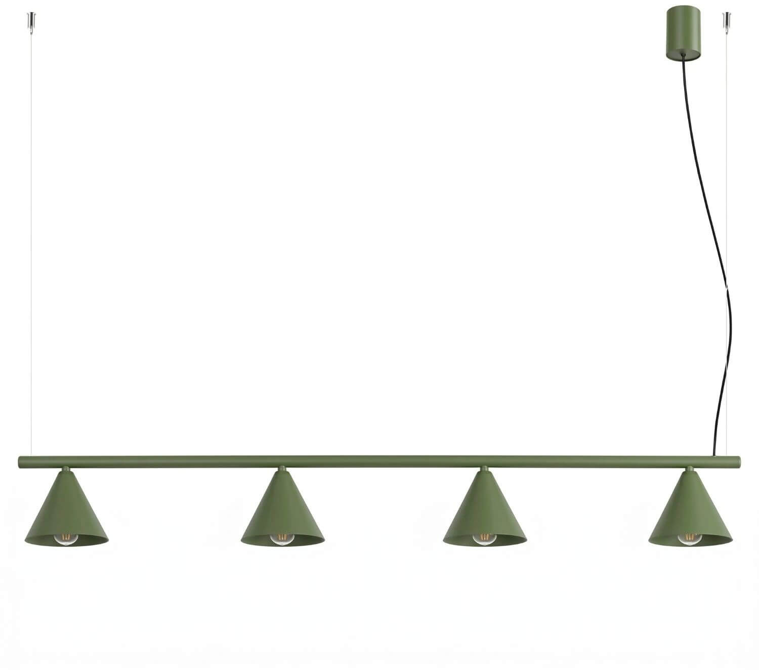 Sollux Lighting Nox lámpara colgante 4x10 W verde SL.2555