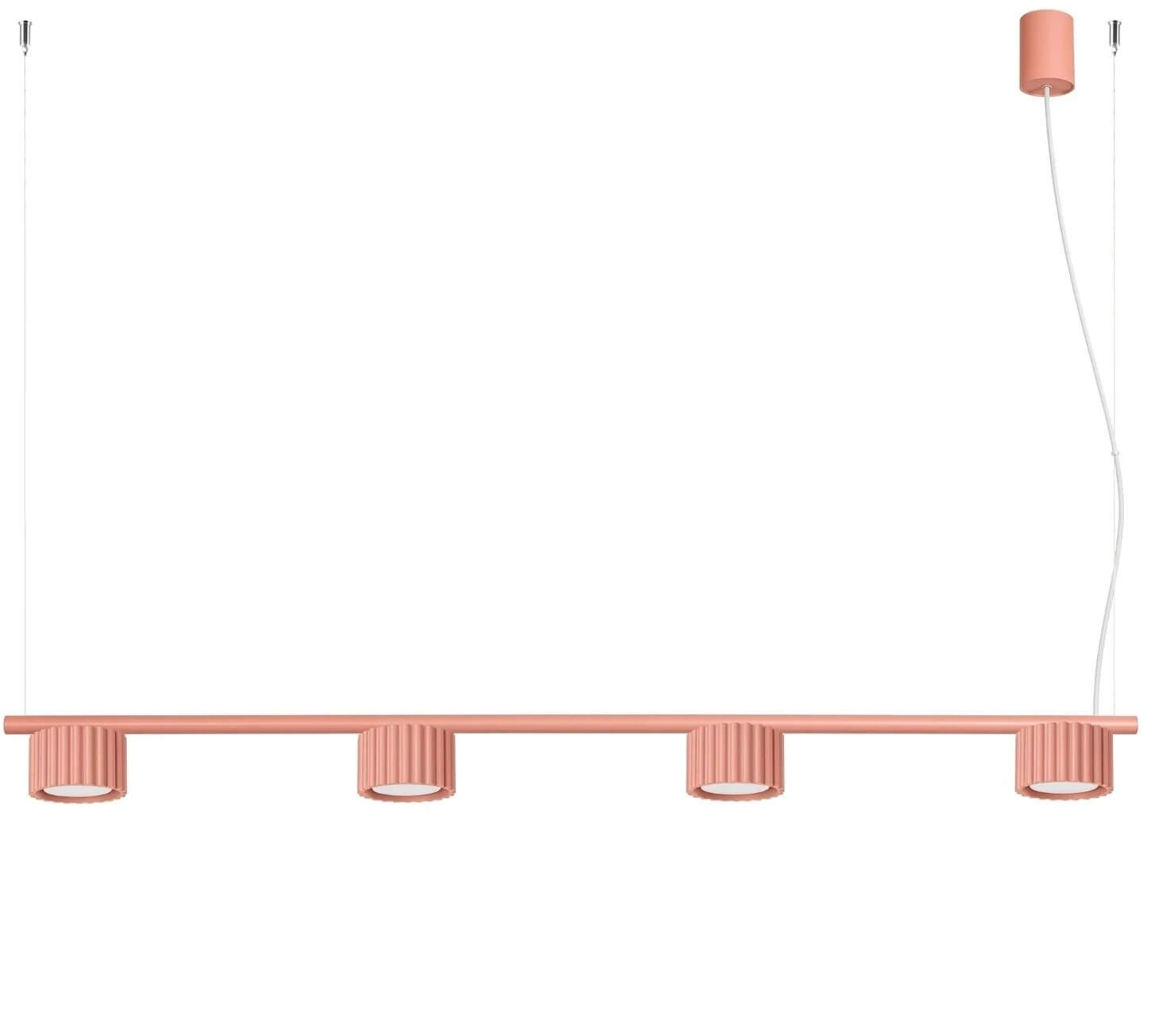 Sollux Lighting Aura lámpara colgante 4x10 W rosa SL.2704