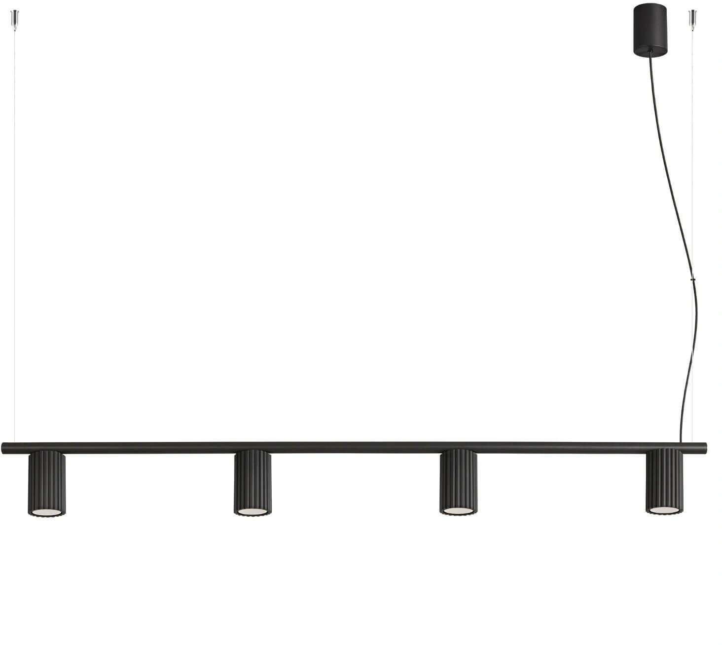 Sollux Lighting Karbon lámpara colgante 4x10 W negro SL.2712