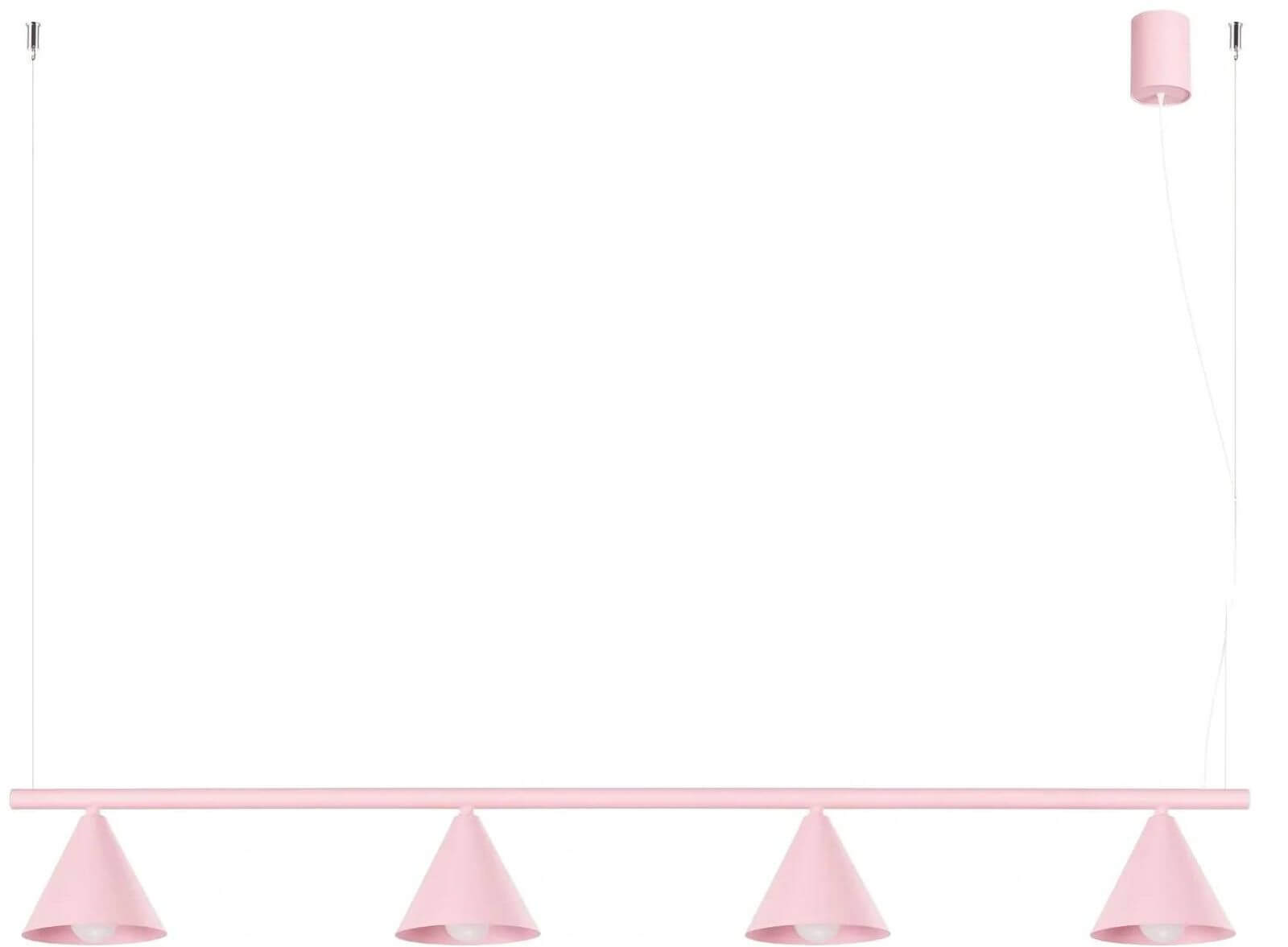 Sollux Lighting Nox lámpara colgante 4x10 W rosa SL.2560