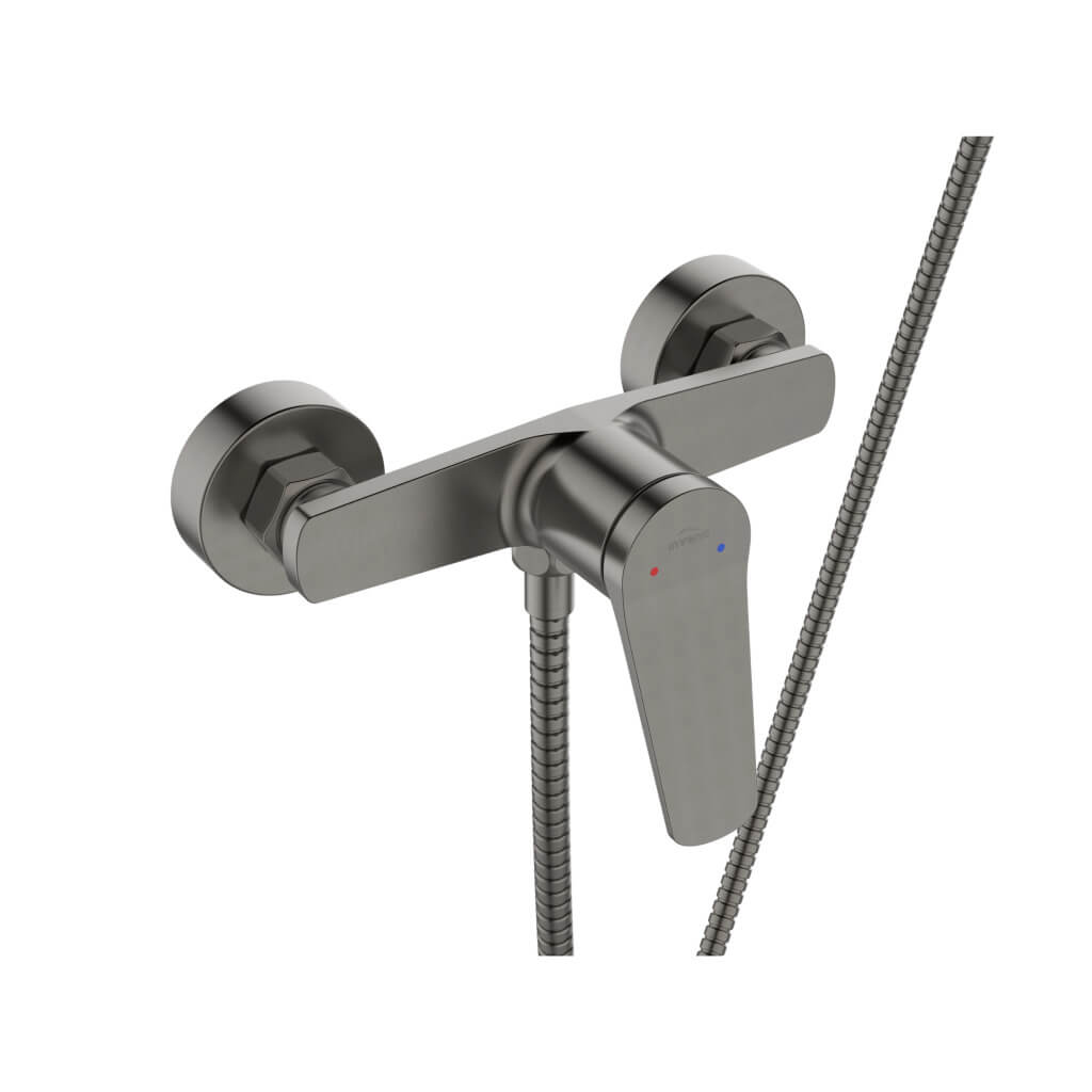 Invena Alonia grifo para ducha a pared grafito BN-70-024
