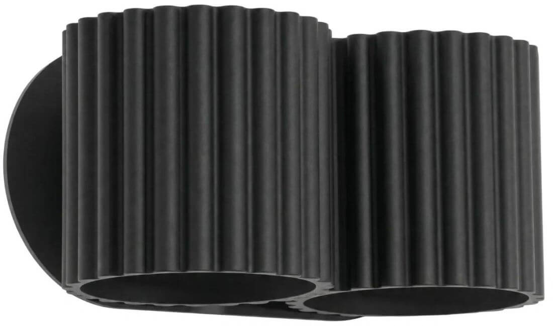 Sollux Lighting Aura lámpara de pared 2x8 W negro SL.2597