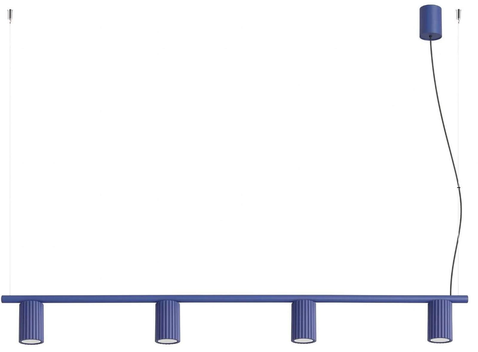 Sollux Lighting Karbon lámpara colgante 4x10 W azul SL.2717