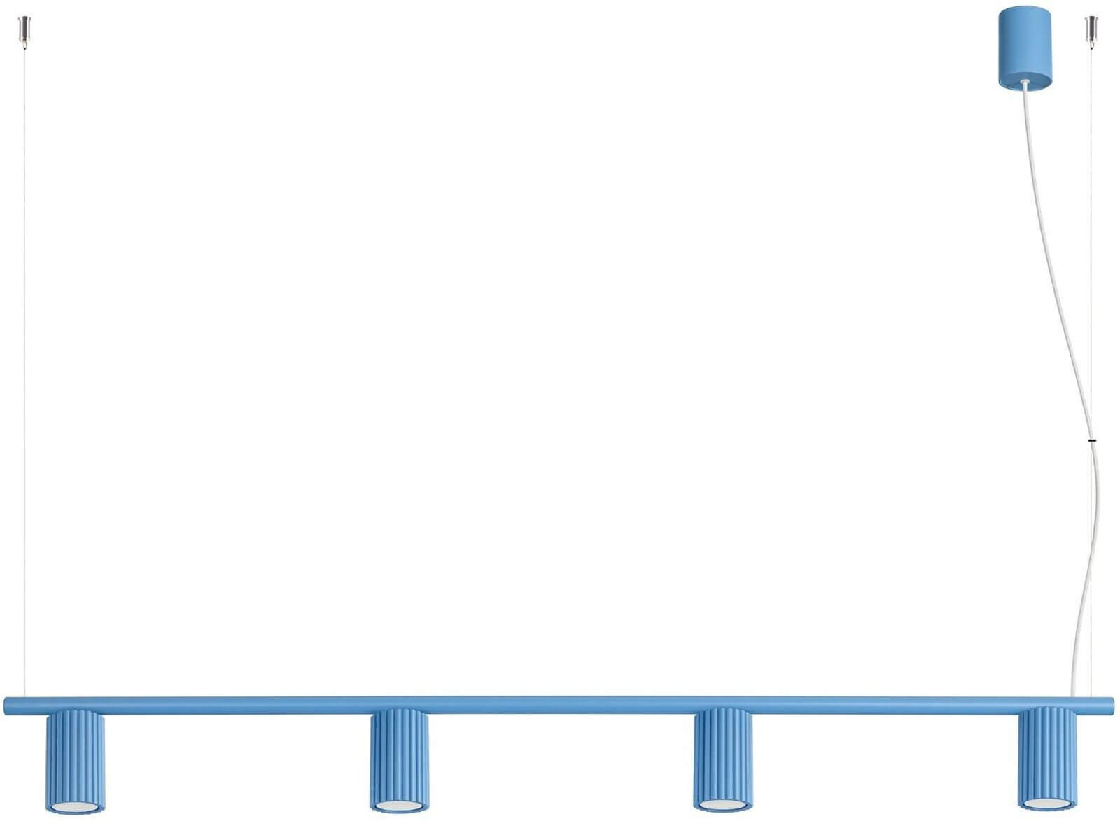 Sollux Lighting Karbon lámpara colgante 4x10 W azul SL.2726