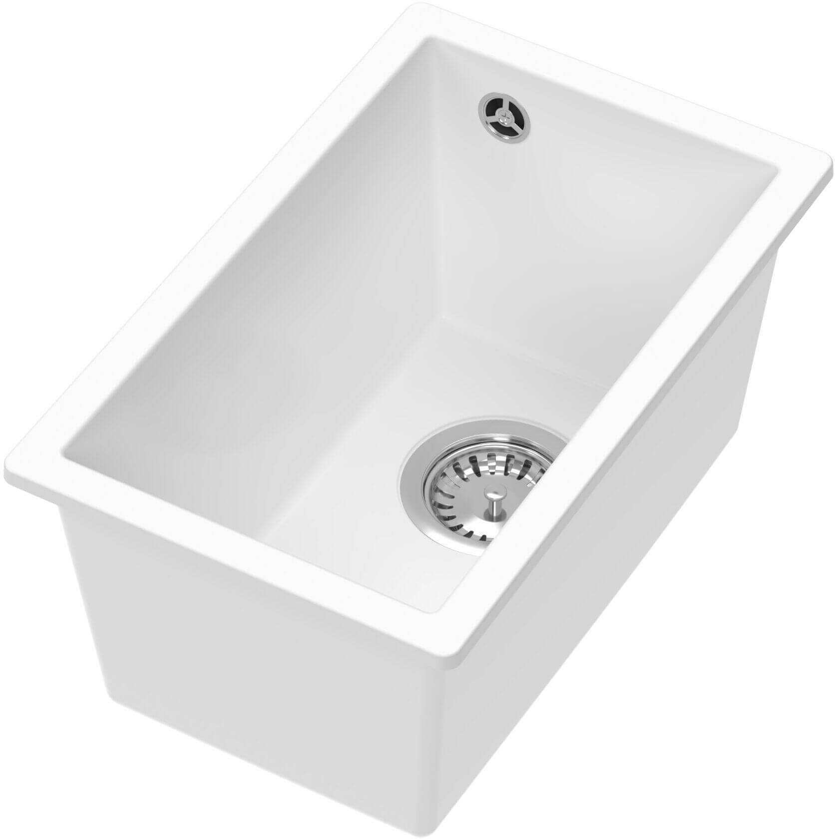 Ruvetti Lilo 35 fregadero suspendido 45x28 cm blanco 3001LI_WH35_P