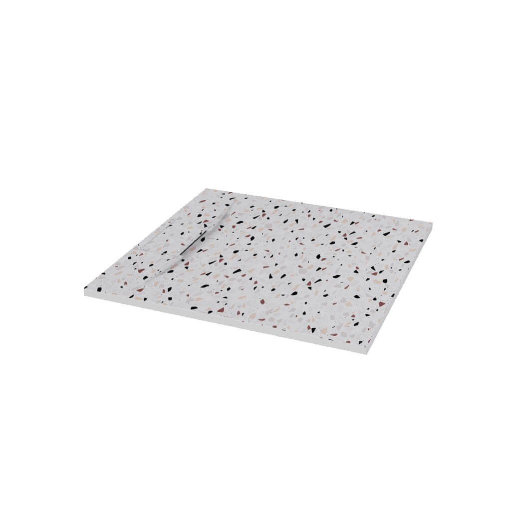 Invena Alvero plato de ducha cuadrado 80x80 cm cemento-hormigón-gris AK-7L-808