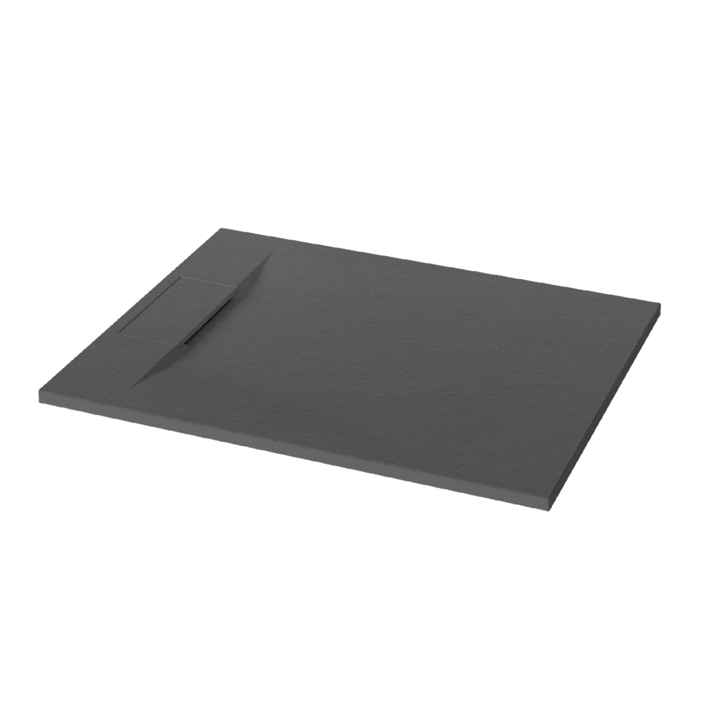 Invena Alvero plato de ducha rectangular 100x80 cm negro AK-7C-810